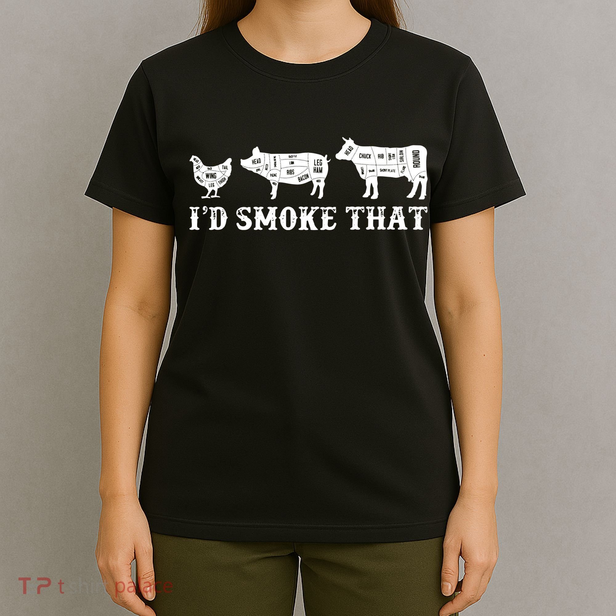 Funny Retro Grilling BBQ Smoker Chef Dad GiftI'd Smoke That T-Shirt