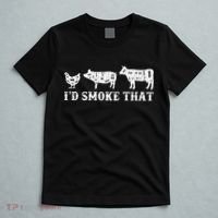 Funny Retro Grilling BBQ Smoker Chef Dad GiftI'd Smoke That T-Shirt thumb 5