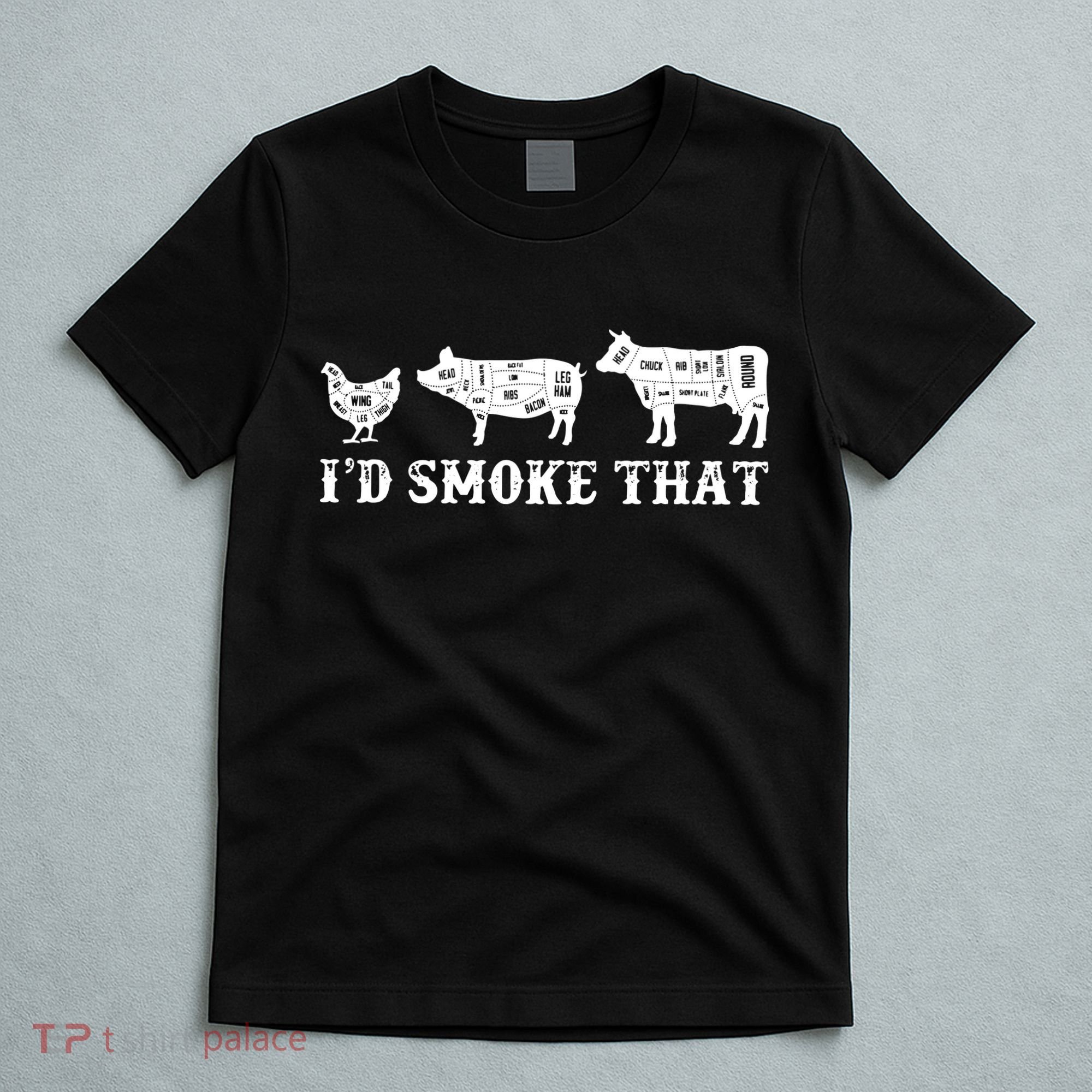 Funny Retro Grilling BBQ Smoker Chef Dad GiftI'd Smoke That T-Shirt
