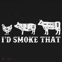 Funny Retro Grilling BBQ Smoker Chef Dad GiftI'd Smoke That T-Shirt thumb 7