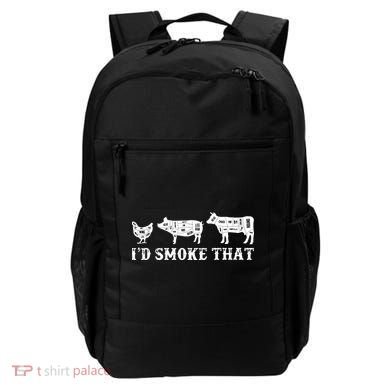 Funny Retro Grilling BBQ Smoker Chef Dad GiftI'd Smoke That Backpack
