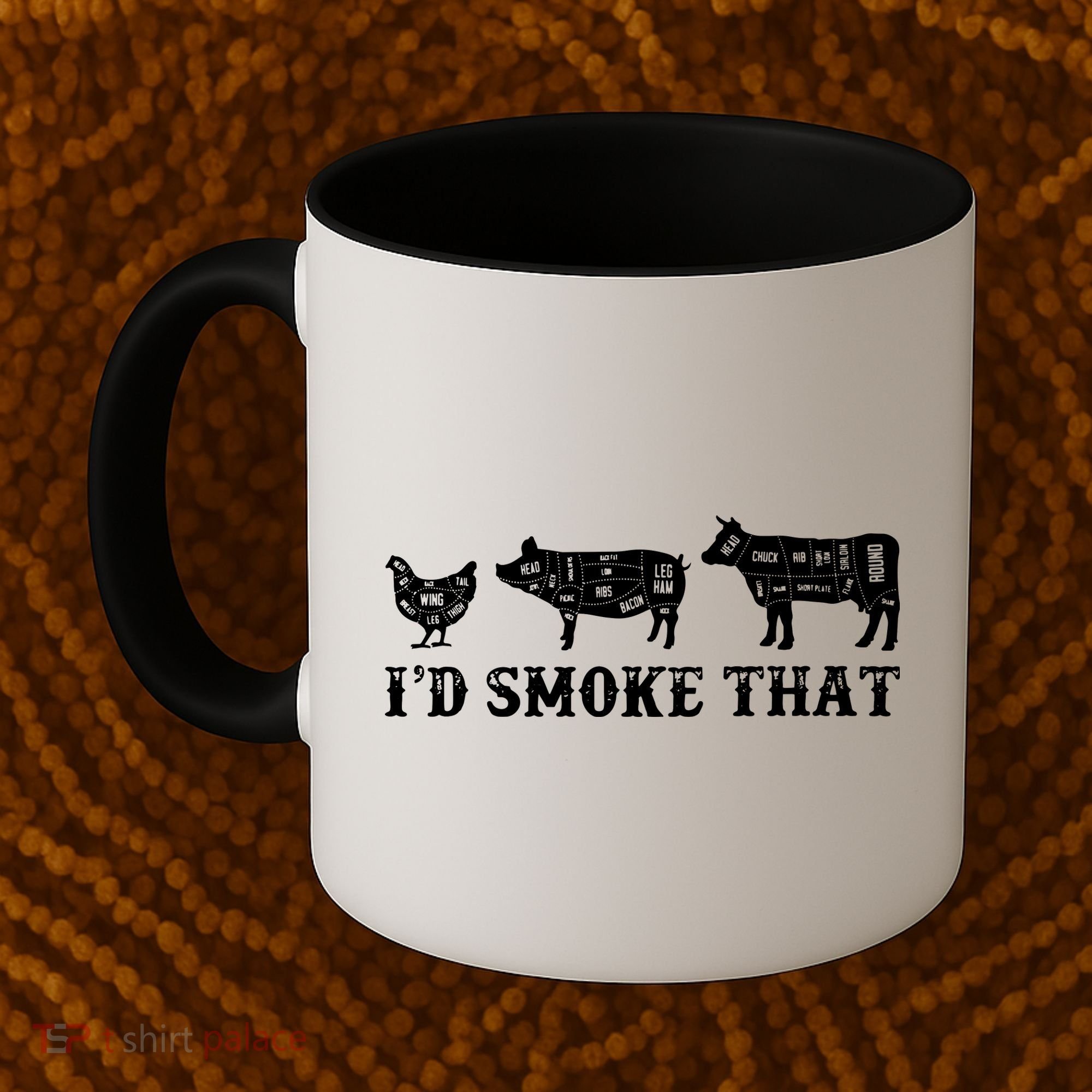 Funny Retro Grilling BBQ Smoker Chef Dad GiftI'd Smoke That Coffee Mug