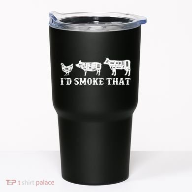 Funny Retro Grilling BBQ Smoker Chef Dad GiftI'd Smoke That Tumbler