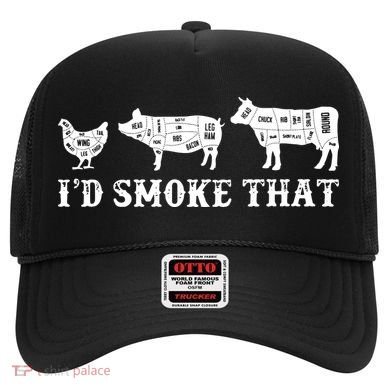 Funny Retro Grilling BBQ Smoker Chef Dad GiftI'd Smoke That Hat