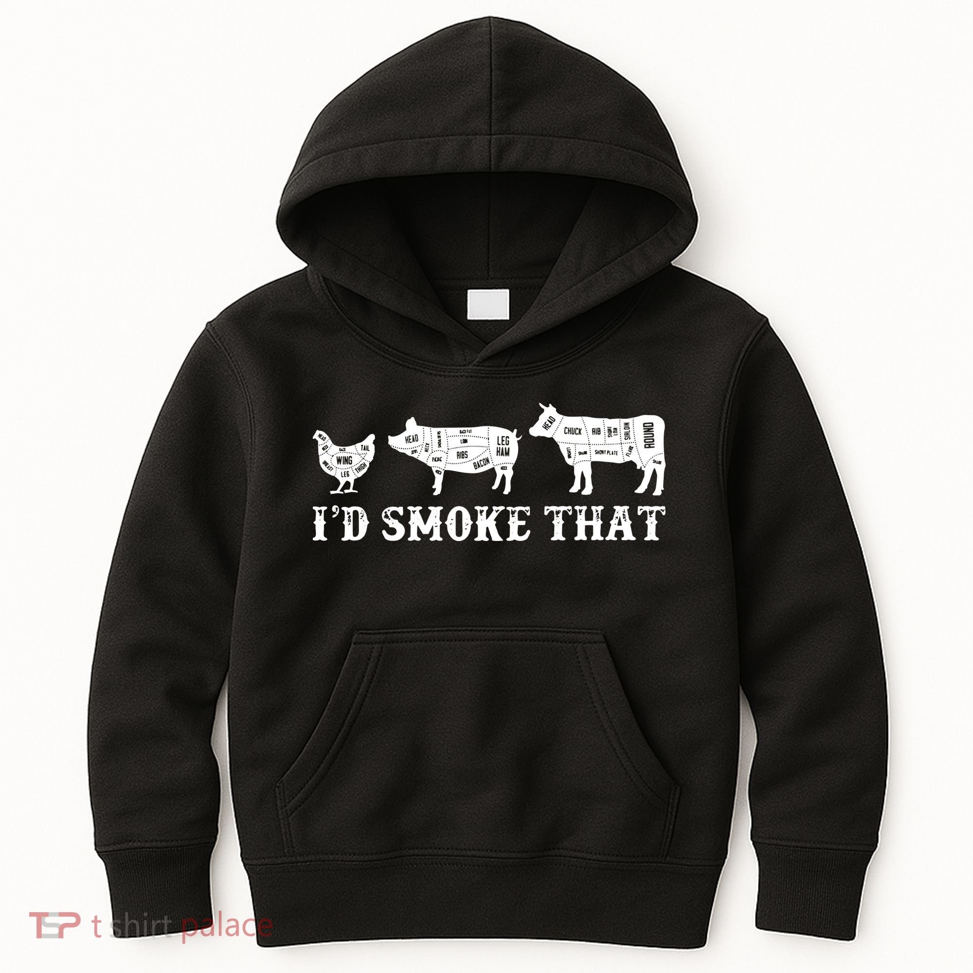Funny Retro Grilling BBQ Smoker Chef Dad GiftI'd Smoke That Kids Hoodie