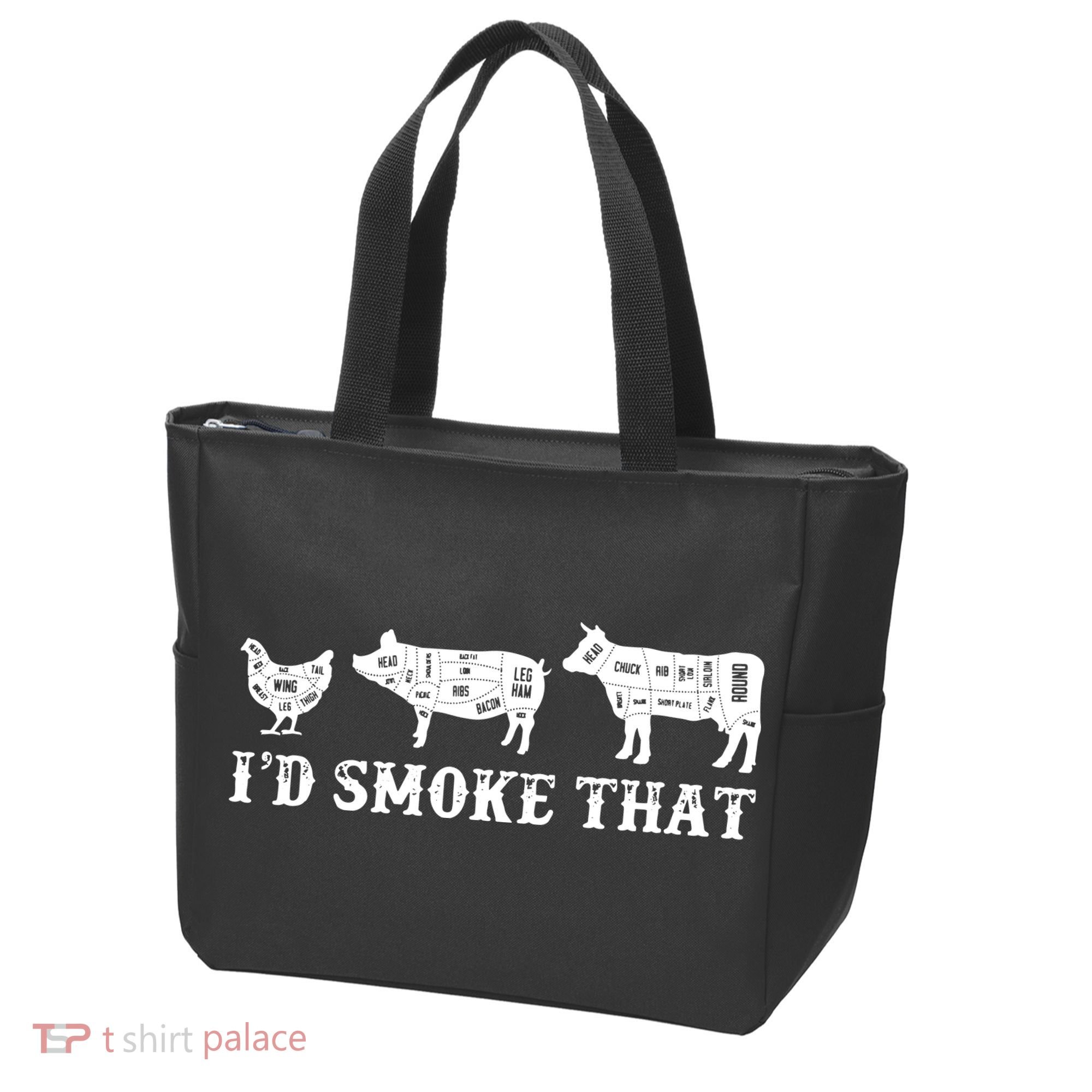 Funny Retro Grilling BBQ Smoker Chef Dad GiftI'd Smoke That Tote Bag