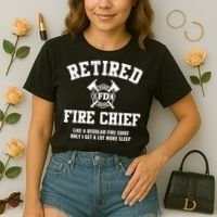 Firefighter Retirement Gifts Funny Retired Fire Chief Comfort Colors Boxy T-Shirt thumb 2
