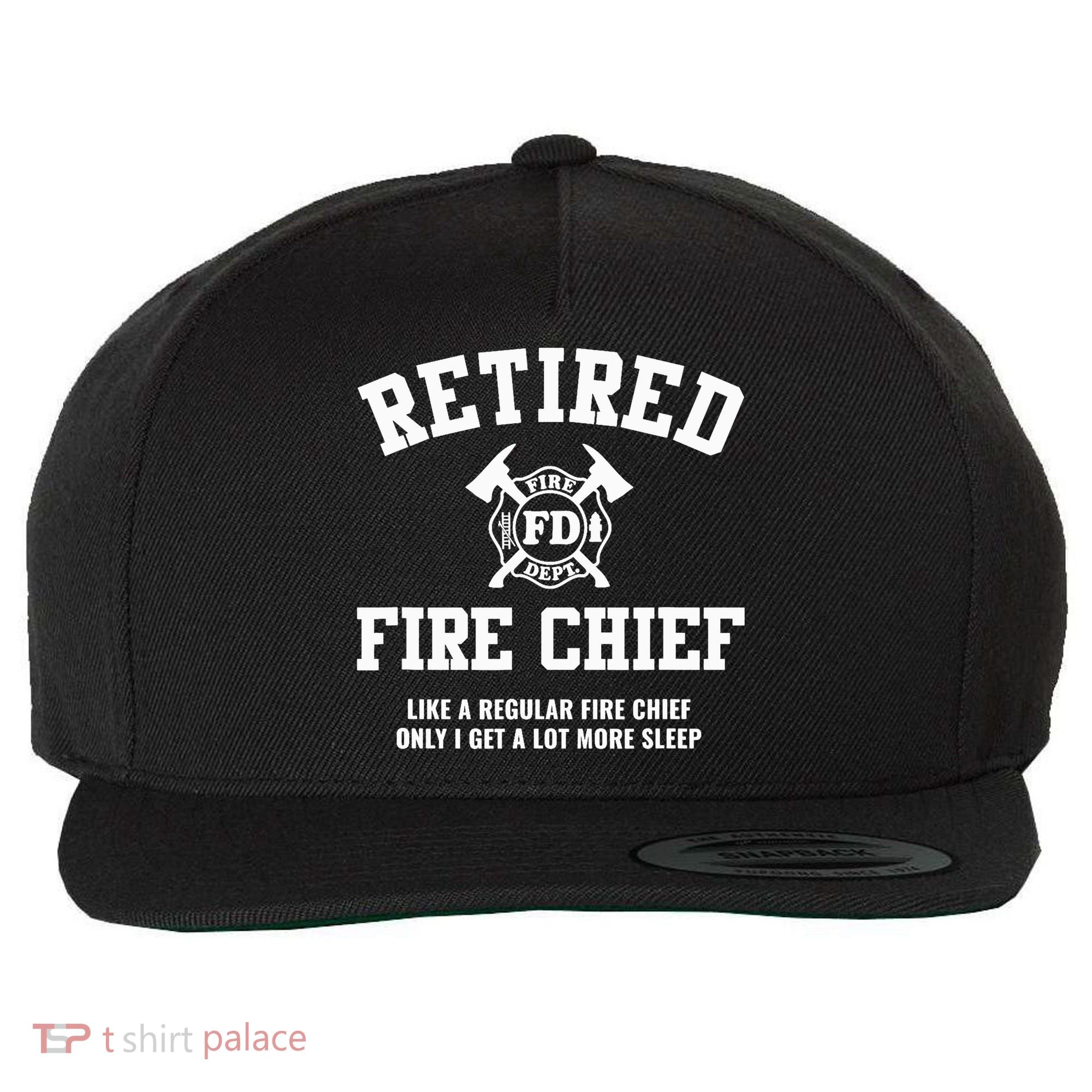 Firefighter Retirement Gifts Funny Retired Fire Chief Wool Snapback Cap