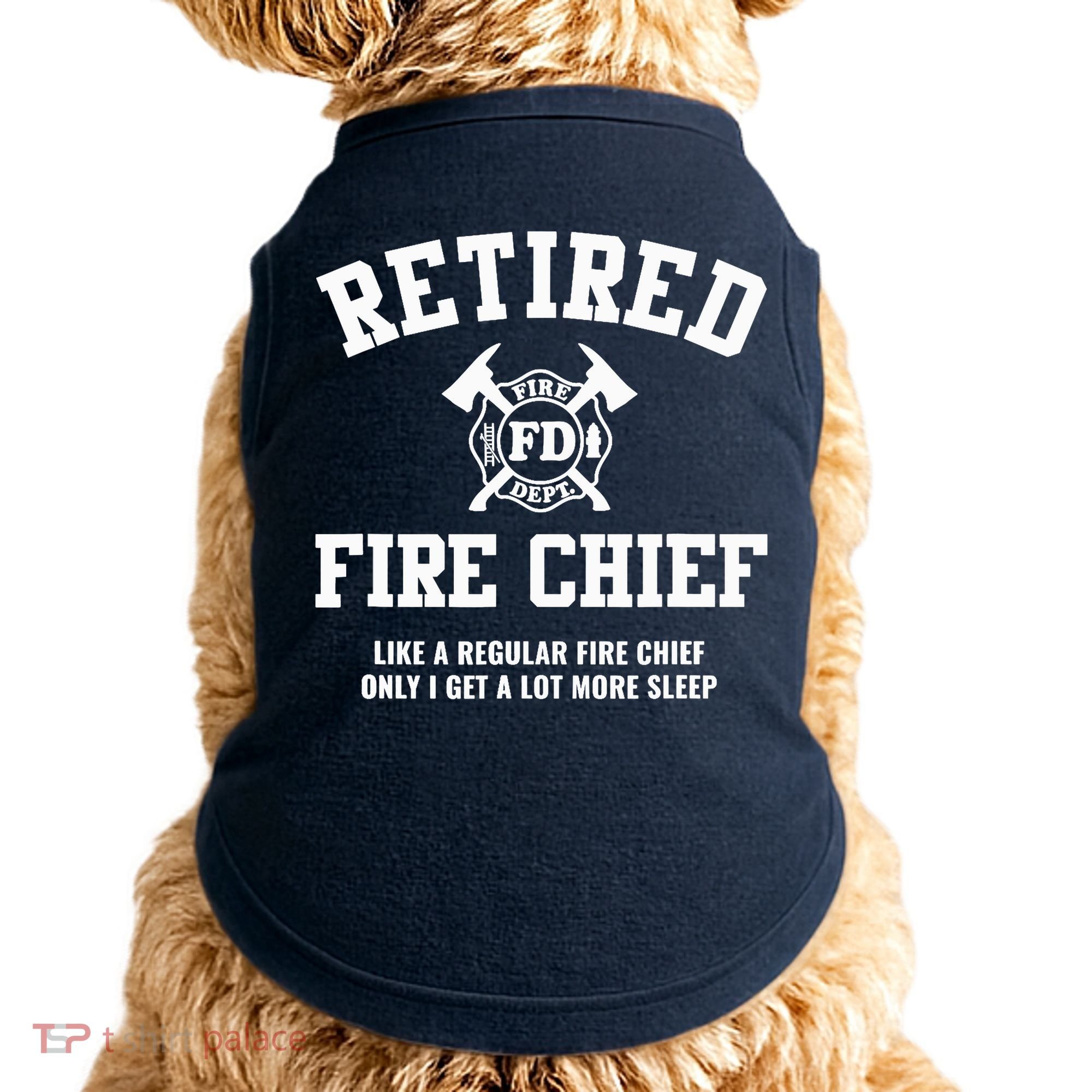 Firefighter Retirement Gifts Funny Retired Fire Chief Doggie Tank