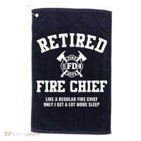 Firefighter Retirement Gifts Funny Retired Fire Chief Golf Towel thumb 0