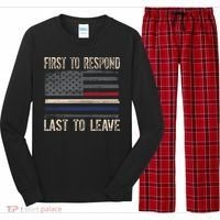 First Responders Great Giftpolice Military Firefighter Emt And Ems Gift Long Sleeve Pajama Set thumb 0