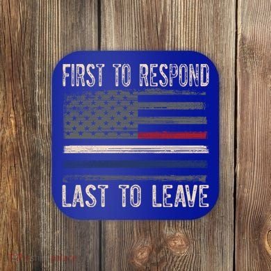 First Responders Great Giftpolice Military Firefighter Emt And Ems Gift Coaster