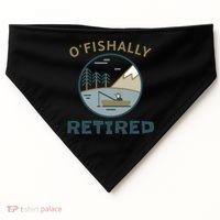 Fisherman Retirement Gift Officially O'fishally Retired Gift USA-Made Doggie Bandana thumb 0