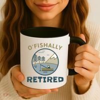 Fisherman Retirement Gift Officially O'fishally Retired Gift Coffee Mug thumb 3