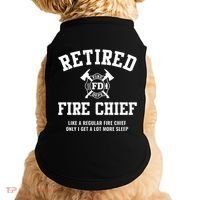 Firefighter Retirement Gifts Funny Retired Fire Chief Doggie Tank thumb 0