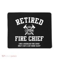 Firefighter Retirement Gifts Funny Retired Fire Chief Mousepad thumb 0