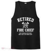 Firefighter Retirement Gifts Funny Retired Fire Chief PosiCharge Competitor Tank thumb 0