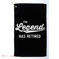 Funny Retirement Gifts The Legend Has Retired Golf Towel thumb 0