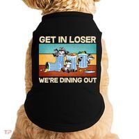 Funny Raccoons Get In Loser We're Dining Out Doggie Tank thumb 0