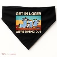 Funny Raccoons Get In Loser We're Dining Out USA-Made Doggie Bandana thumb 0