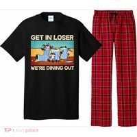 Funny Raccoons Get In Loser We're Dining Out Pajama Set thumb 0