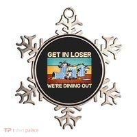 Funny Raccoons Get In Loser We're Dining Out Ornament thumb 0