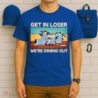 Funny Raccoons Get In Loser We're Dining Out T-Shirt thumb 6
