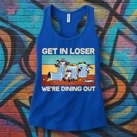 Funny Raccoons Get In Loser We're Dining Out Women's Tank Top thumb 3