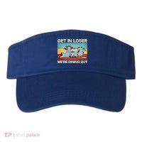 Funny Raccoons Get In Loser We're Dining Out Visor thumb 0