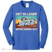 Funny Raccoons Get In Loser We're Dining Out Kids Long Sleeve Shirt thumb 0