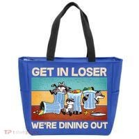 Funny Raccoons Get In Loser We're Dining Out Tote Bag thumb 0
