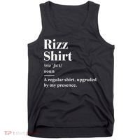 Funny Rizz Gen Z Gen Alpha Slang Charisma Meme Tank Top thumb 0