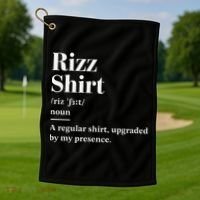 Funny Rizz Gen Z Gen Alpha Slang Charisma Meme Golf Towel thumb 1