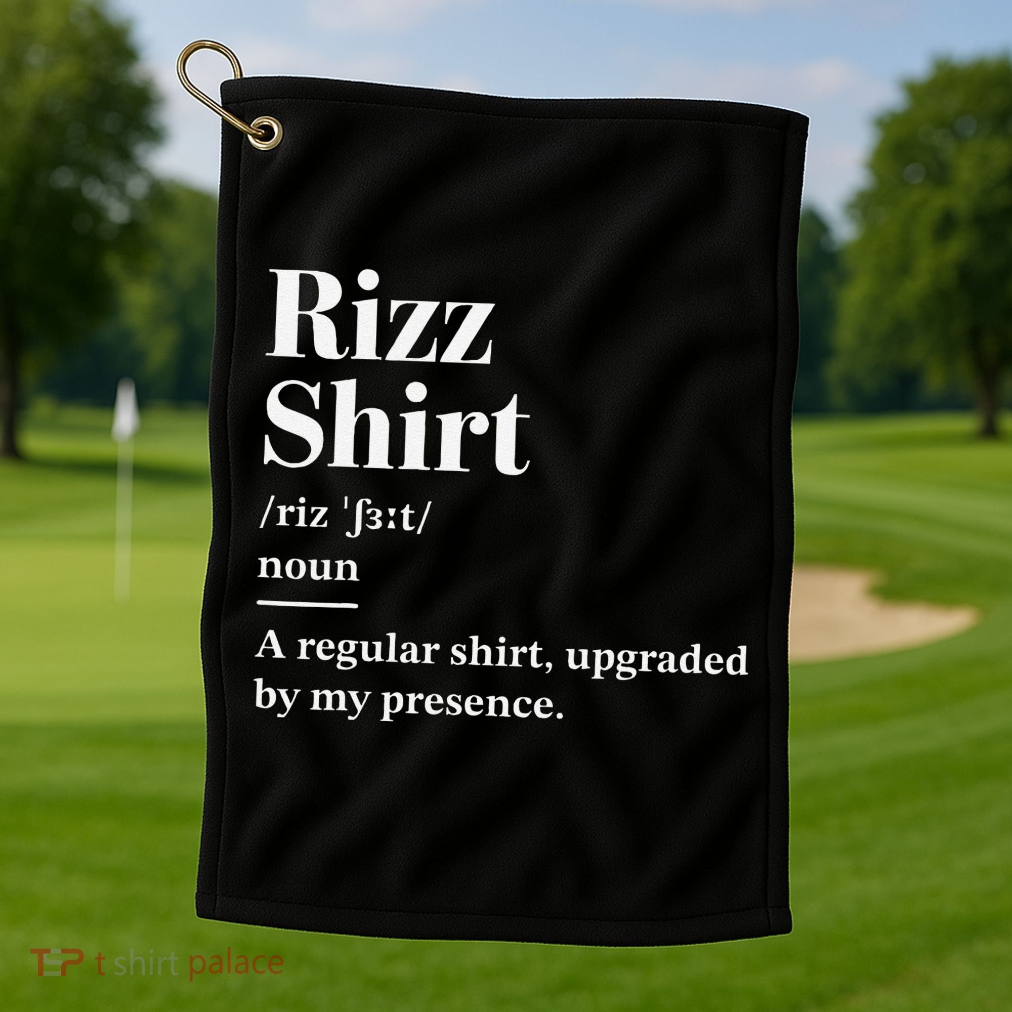 Funny Rizz Gen Z Gen Alpha Slang Charisma Meme Golf Towel
