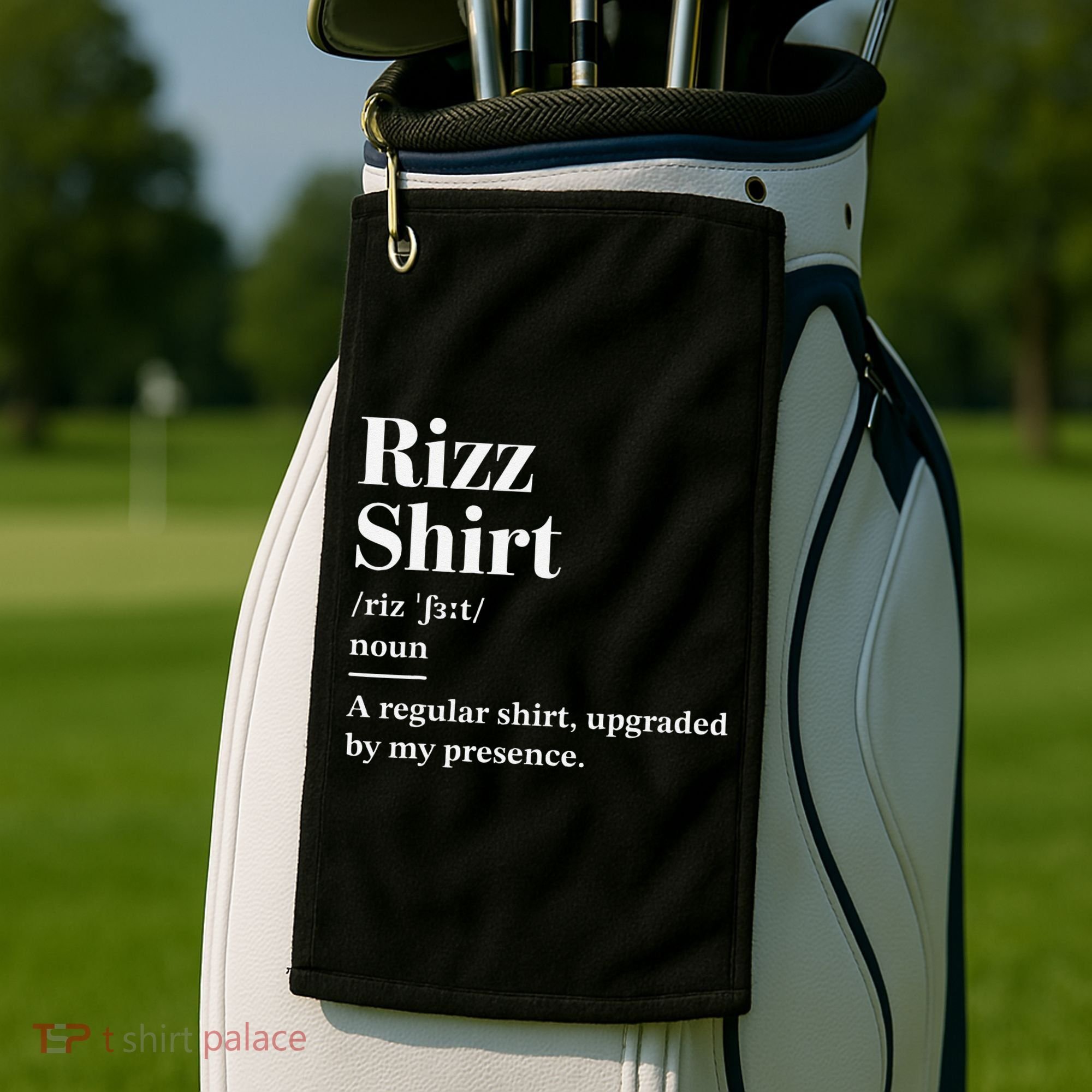 Funny Rizz Gen Z Gen Alpha Slang Charisma Meme Golf Towel