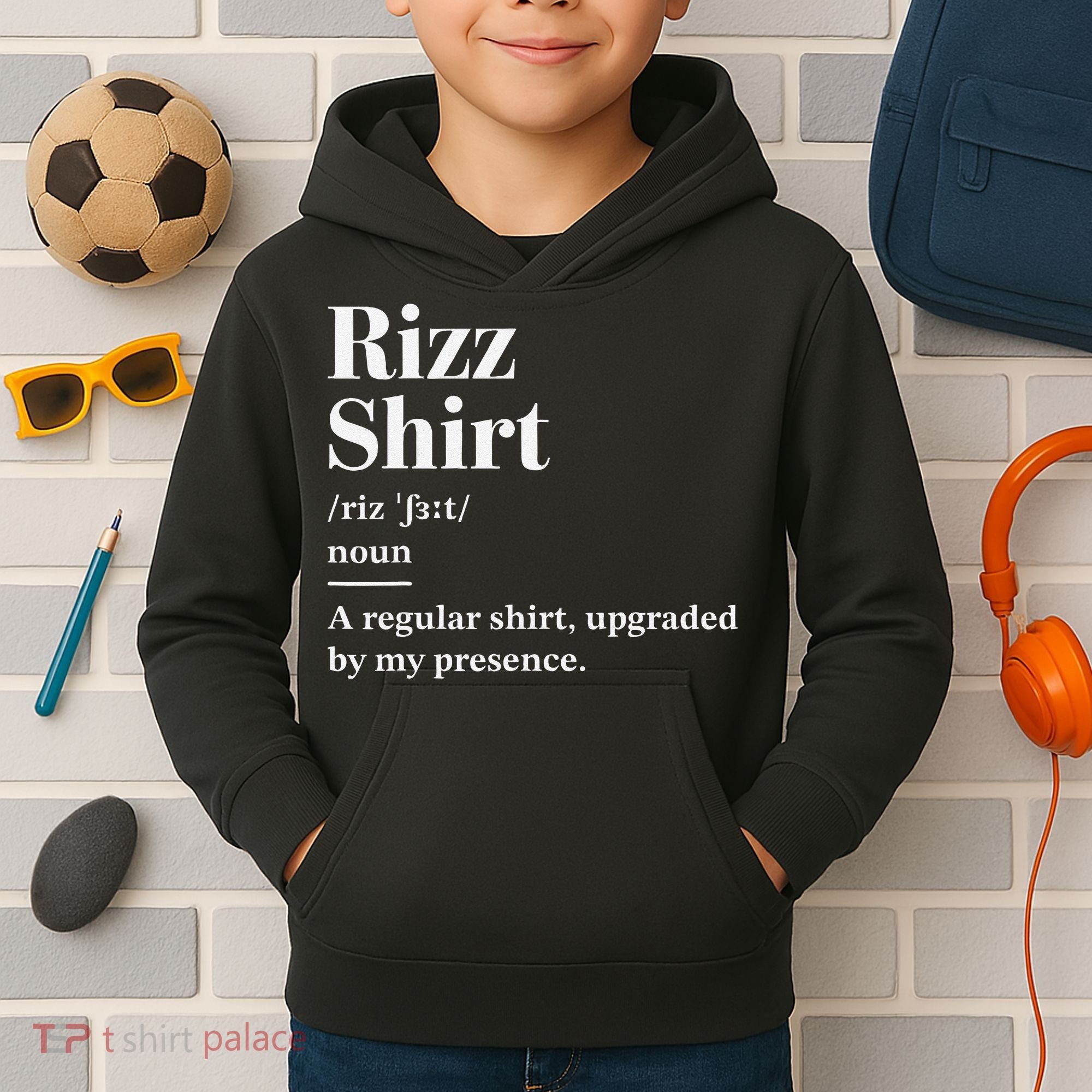 Funny Rizz Gen Z Gen Alpha Slang Charisma Meme Kids Hoodie