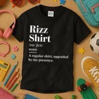 Funny Rizz Gen Z Gen Alpha Slang Charisma Meme Kids T-Shirt thumb 3
