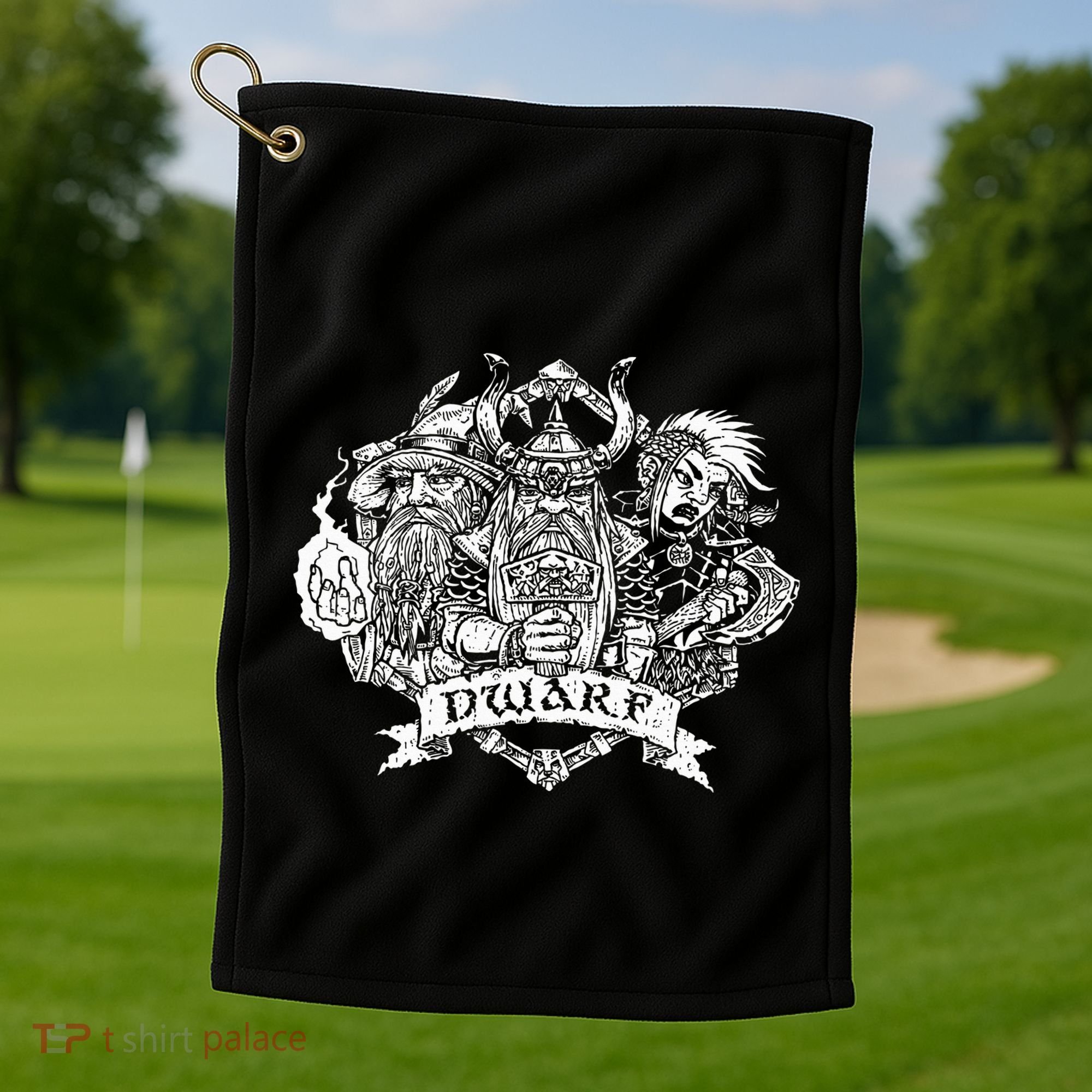 Fantasy Roleplaying Game Dwarf Golf Towel