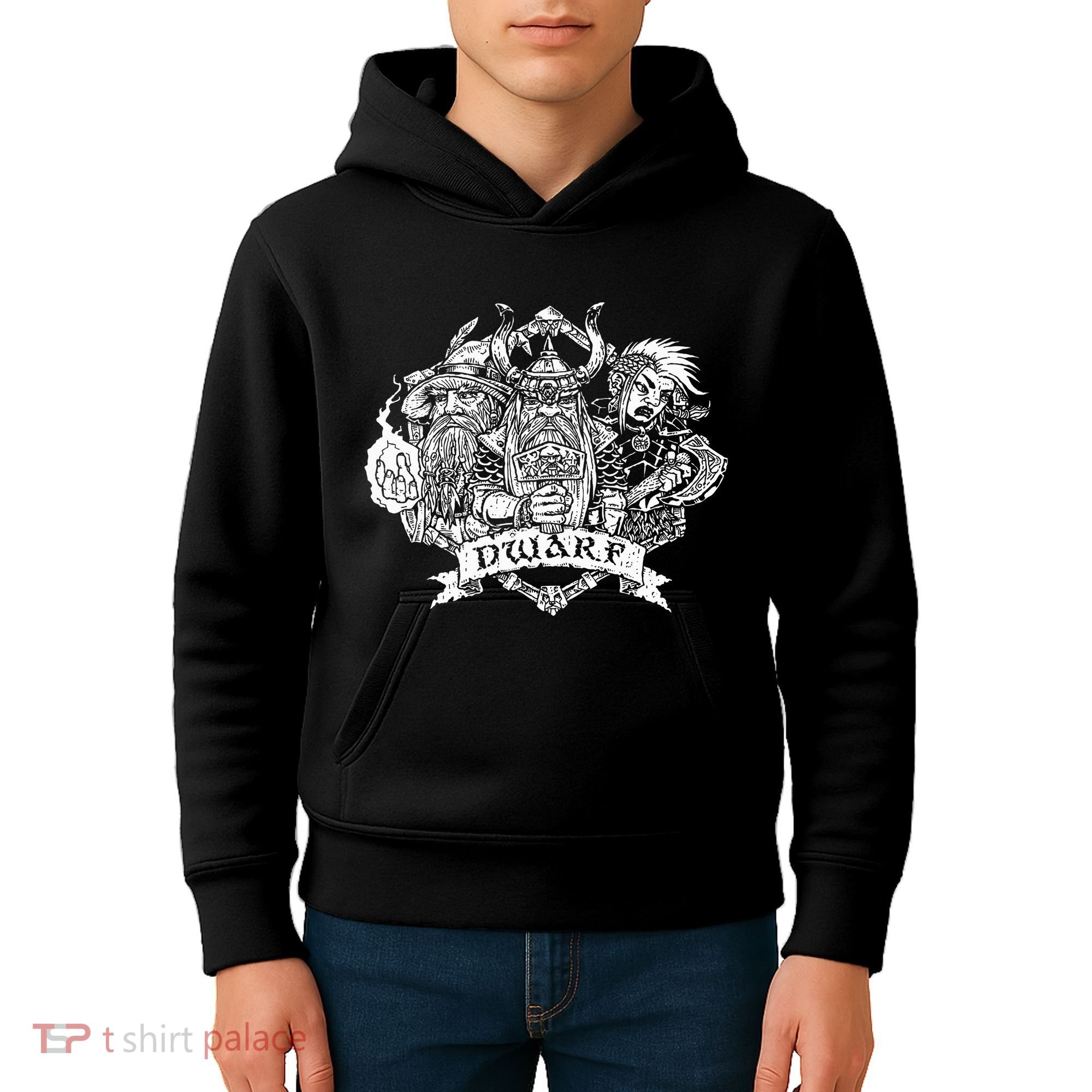 Fantasy Roleplaying Game Dwarf Kids Hoodie