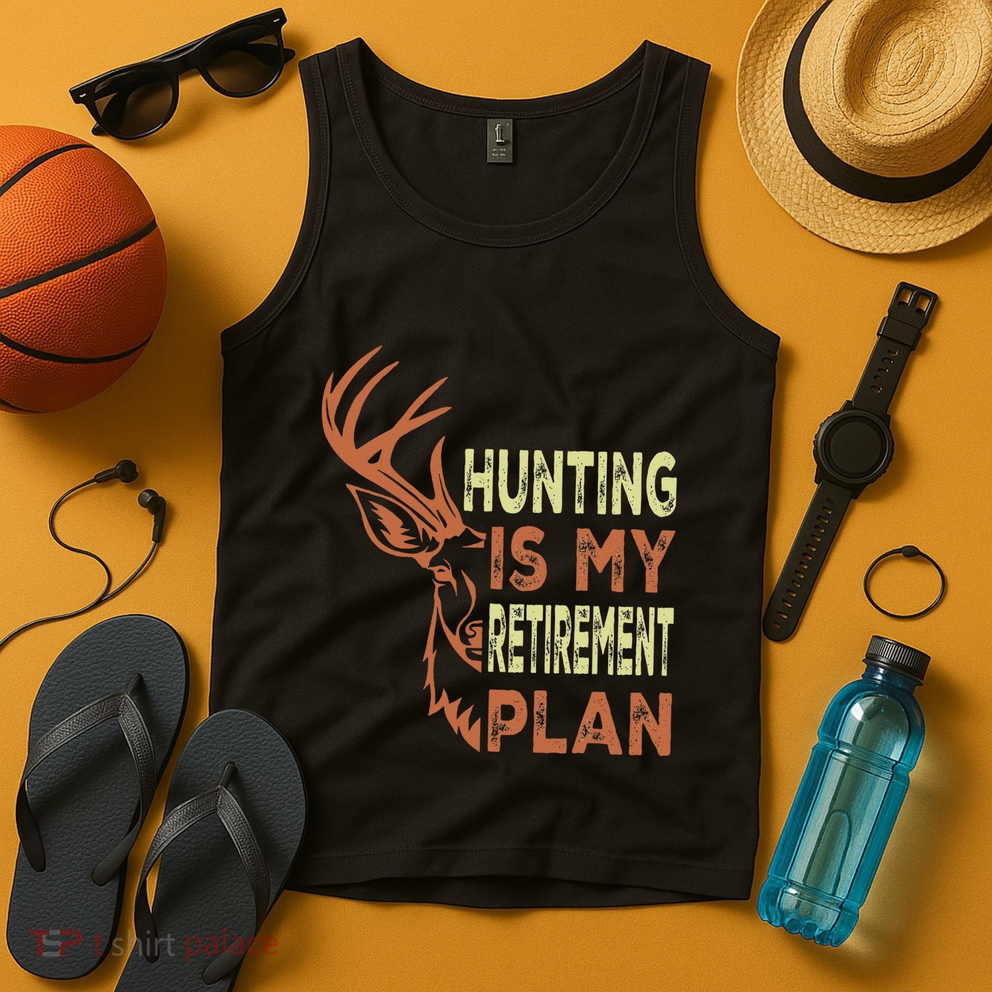 Funny Retirement Gifts For Hunting Is My Retirement Plan Tank Top