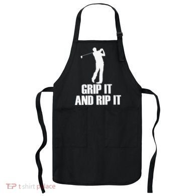 Funny Retro Grip and Rip It Disc Golf Apron