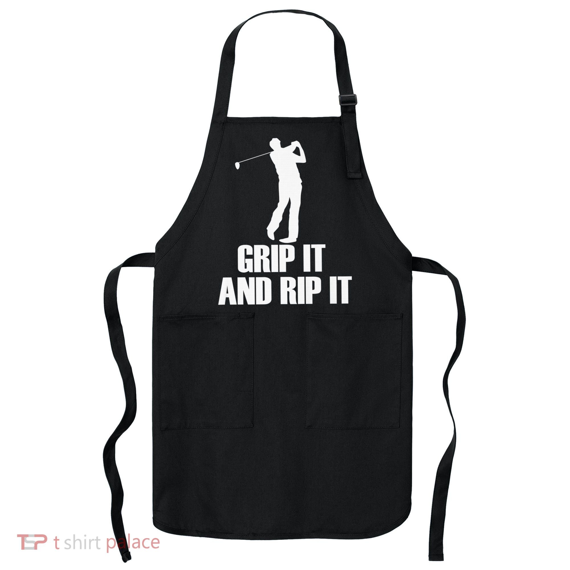 Funny Retro Grip and Rip It Disc Golf Apron