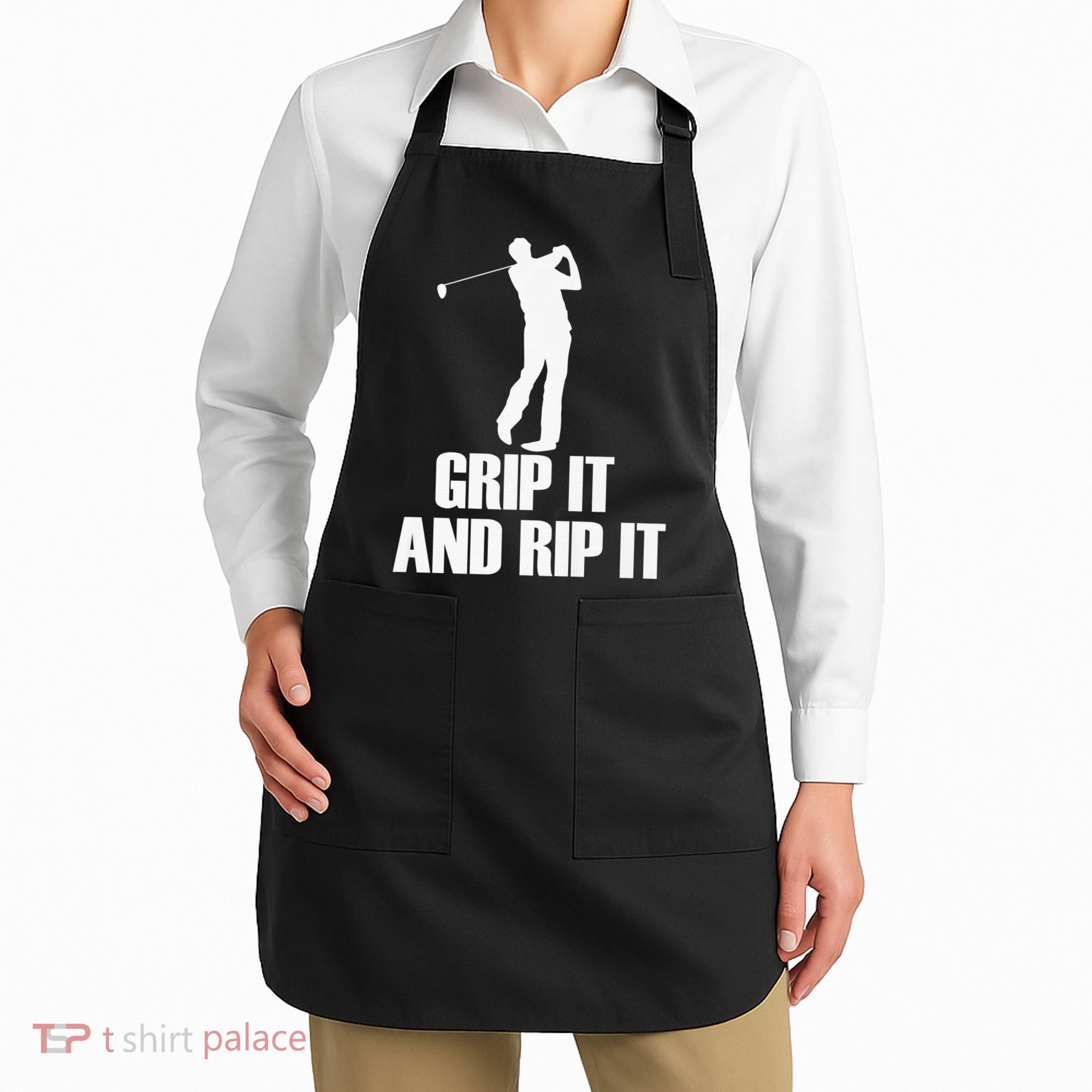 Funny Retro Grip and Rip It Disc Golf Apron