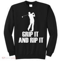Funny Retro Grip and Rip It Disc Golf Sweatshirt thumb 0