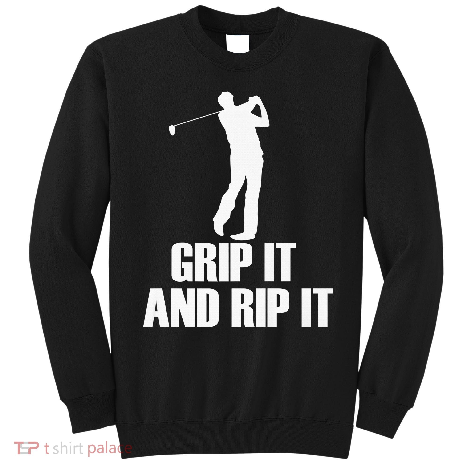 Funny Retro Grip and Rip It Disc Golf Sweatshirt