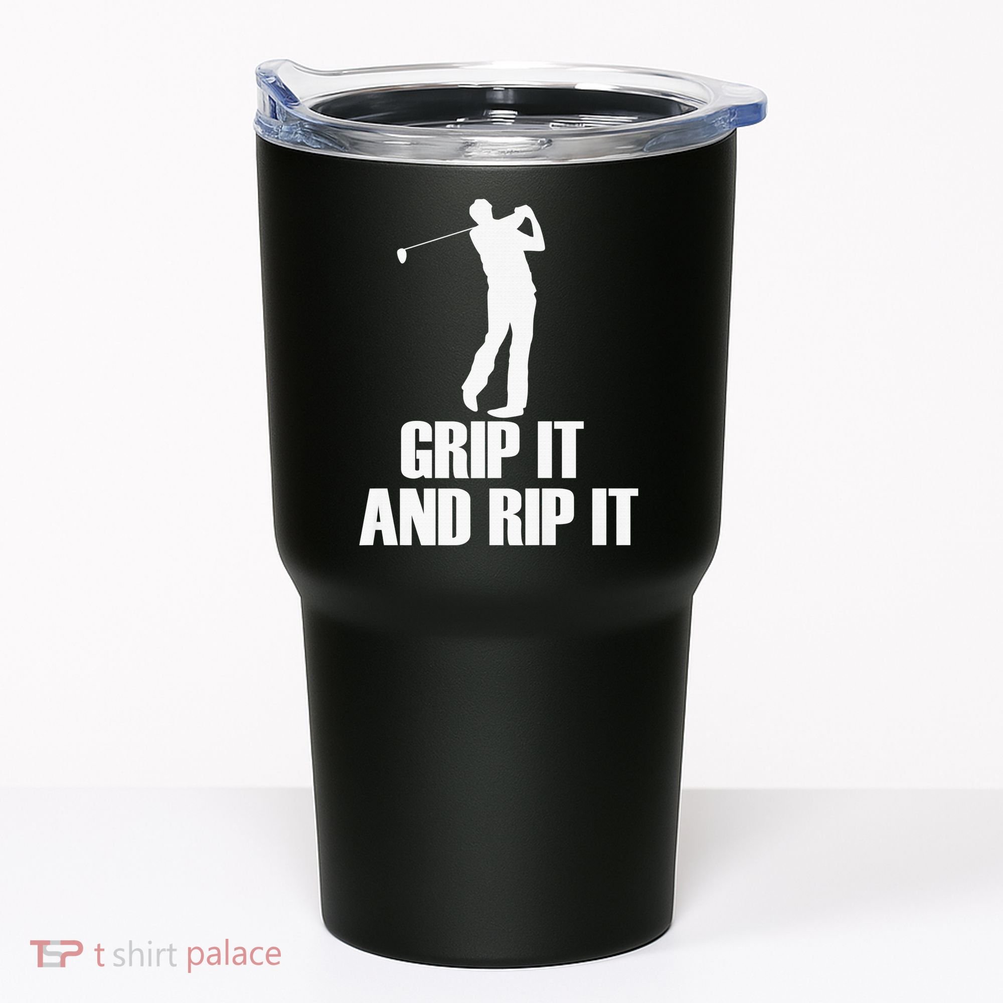 Funny Retro Grip and Rip It Disc Golf Tumbler