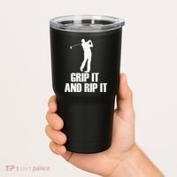 Funny Retro Grip and Rip It Disc Golf Tumbler thumb 2