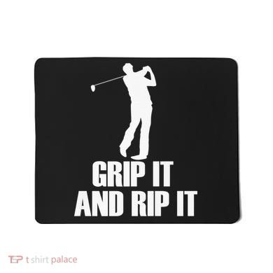 Funny Retro Grip and Rip It Disc Golf Mousepad