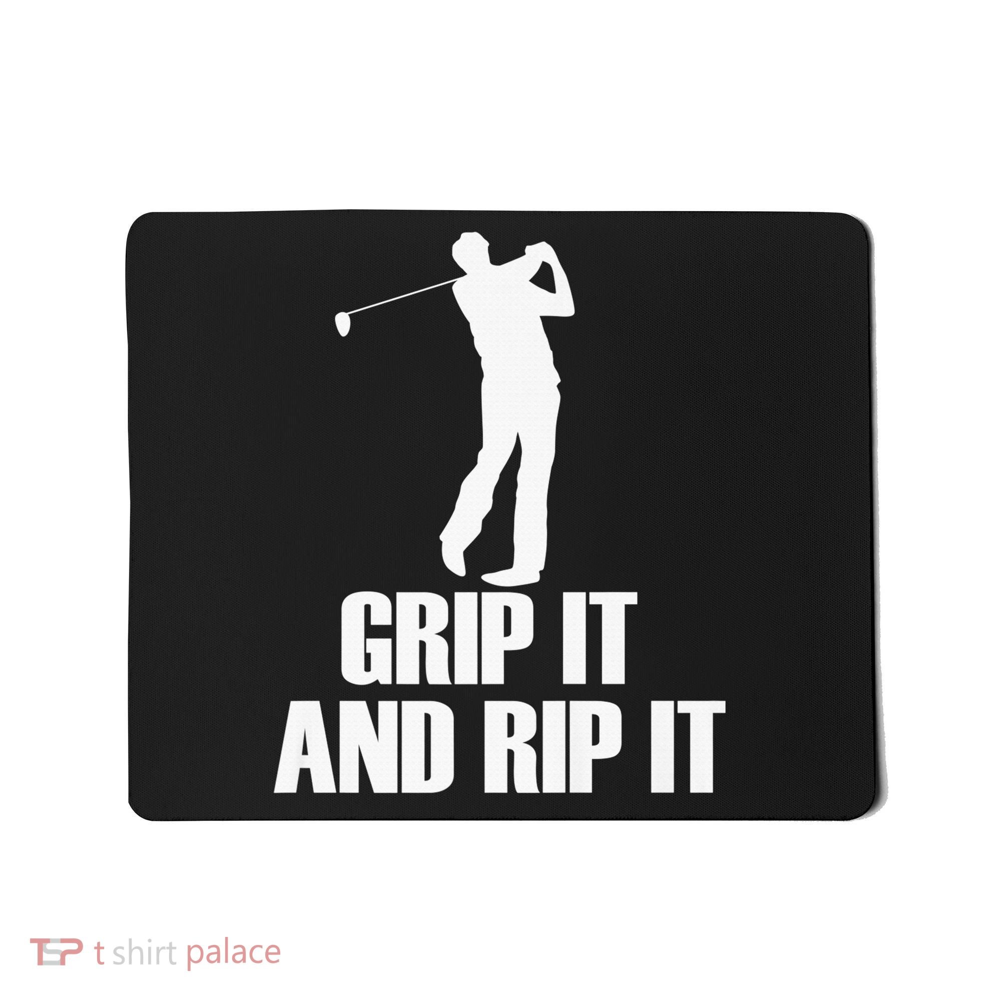 Funny Retro Grip and Rip It Disc Golf Mousepad