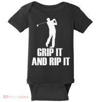 Funny Retro Grip and Rip It Disc Golf Baby Bodysuit thumb 0